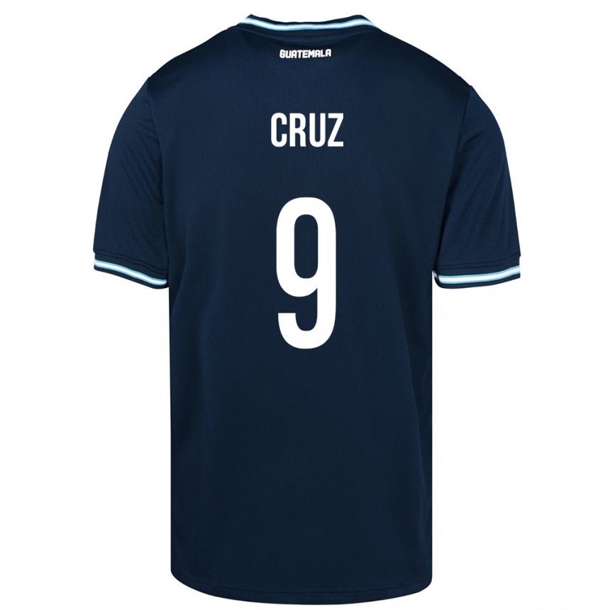 Kids Football Guatemala Celsa Cruz #9 Blue Away Jersey 24-26 T-Shirt Za