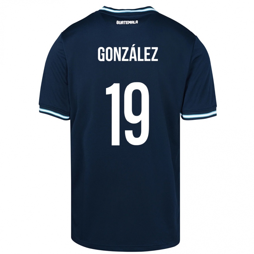 Kids Football Guatemala Karen González #19 Blue Away Jersey 24-26 T-Shirt Za