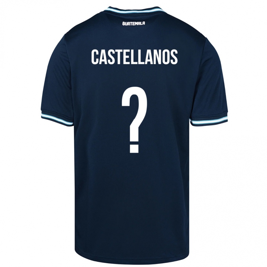 Kids Football Guatemala Jezmin Castellanos #0 Blue Away Jersey 24-26 T-Shirt Za