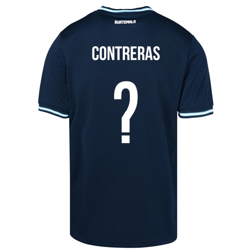 Kids Football Guatemala Betzael Contreras #0 Blue Away Jersey 24-26 T-Shirt Za