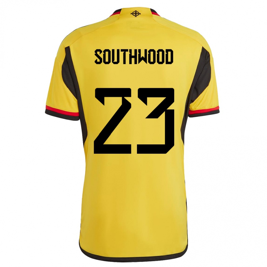 Kids Football Northern Ireland Luke Southwood #23 White Away Jersey 24-26 T-Shirt Za