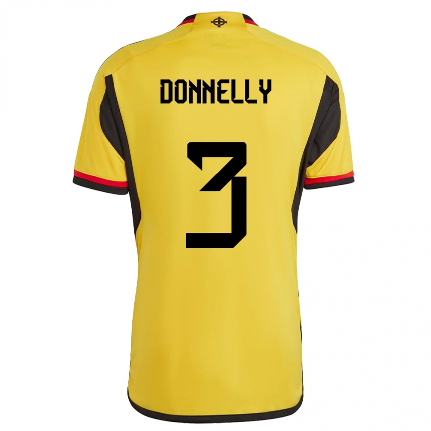 Kids Football Northern Ireland Aaron Donnelly #3 White Away Jersey 24-26 T-Shirt Za