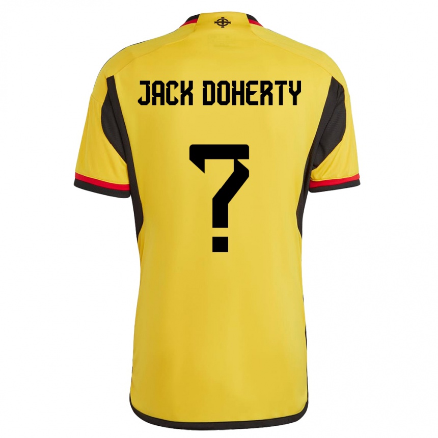 Kids Football Northern Ireland Jack Doherty #0 White Away Jersey 24-26 T-Shirt Za