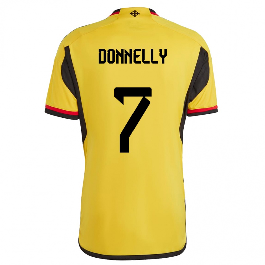 Kids Football Northern Ireland Caolan Donnelly #7 White Away Jersey 24-26 T-Shirt Za