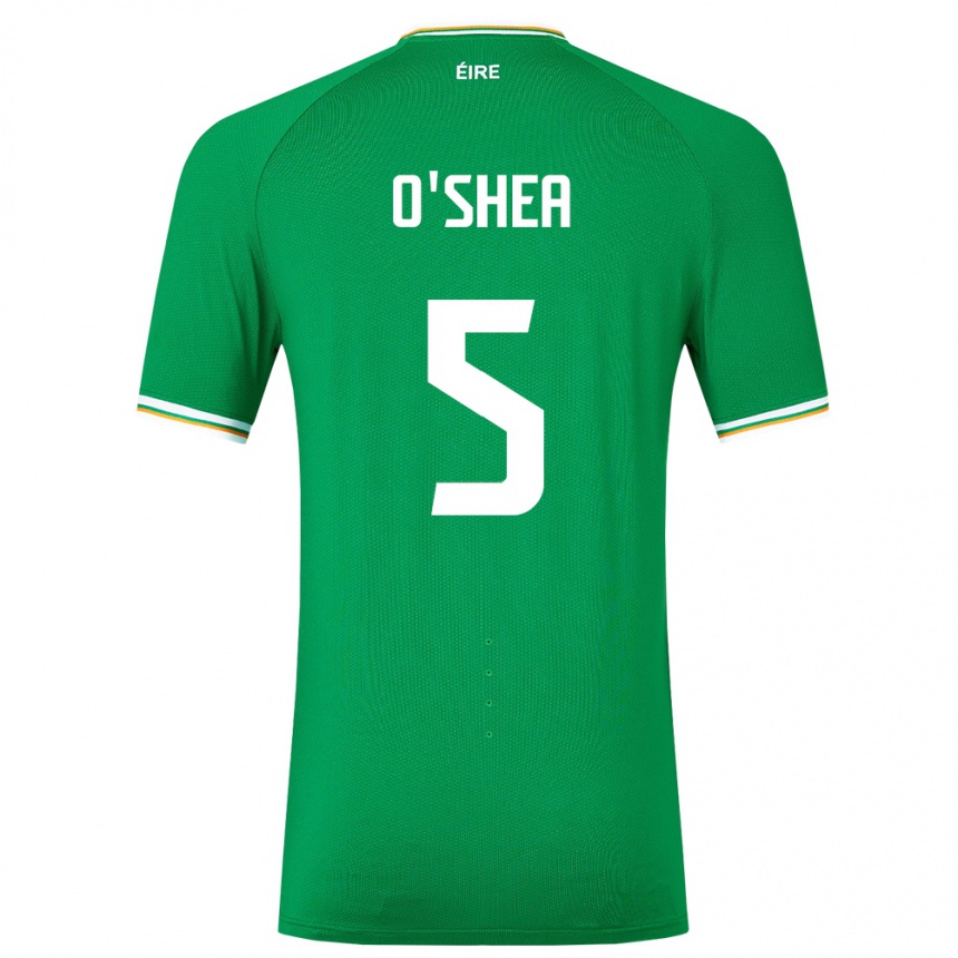 Men Football Ireland Dara O'shea #5 Green Home Jersey 24-26 T-Shirt Za