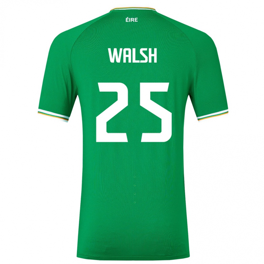 Men Football Ireland Megan Walsh #25 Green Home Jersey 24-26 T-Shirt Za