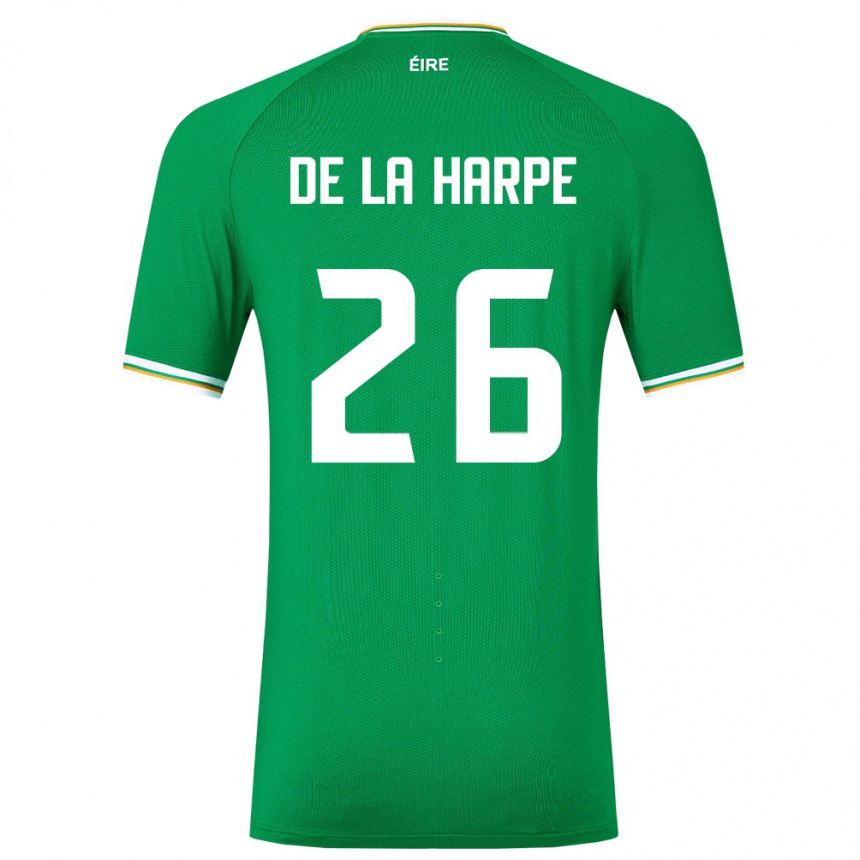 Men Football Ireland Deborah-Anne De La Harpe #26 Green Home Jersey 24-26 T-Shirt Za