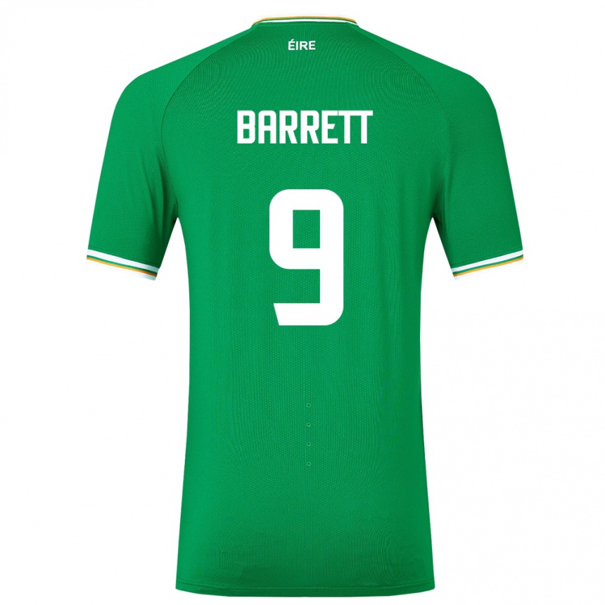 Men Football Ireland Amber Barrett #9 Green Home Jersey 24-26 T-Shirt Za