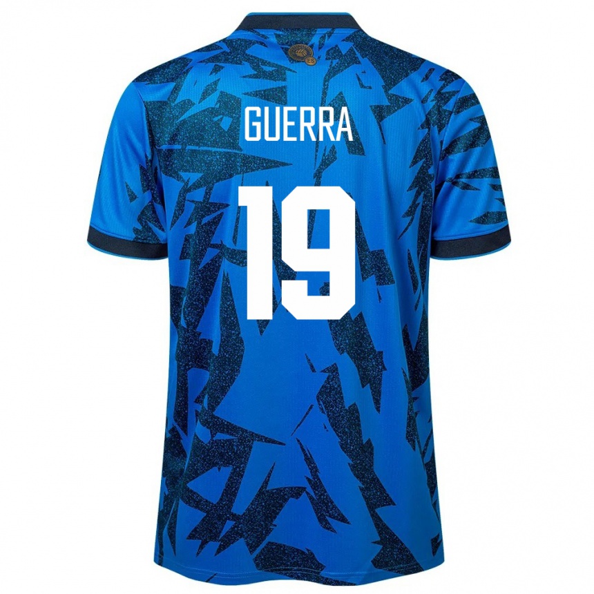 Men Football El Salvador Steven Guerra #19 Blue Home Jersey 24-26 T-Shirt Za