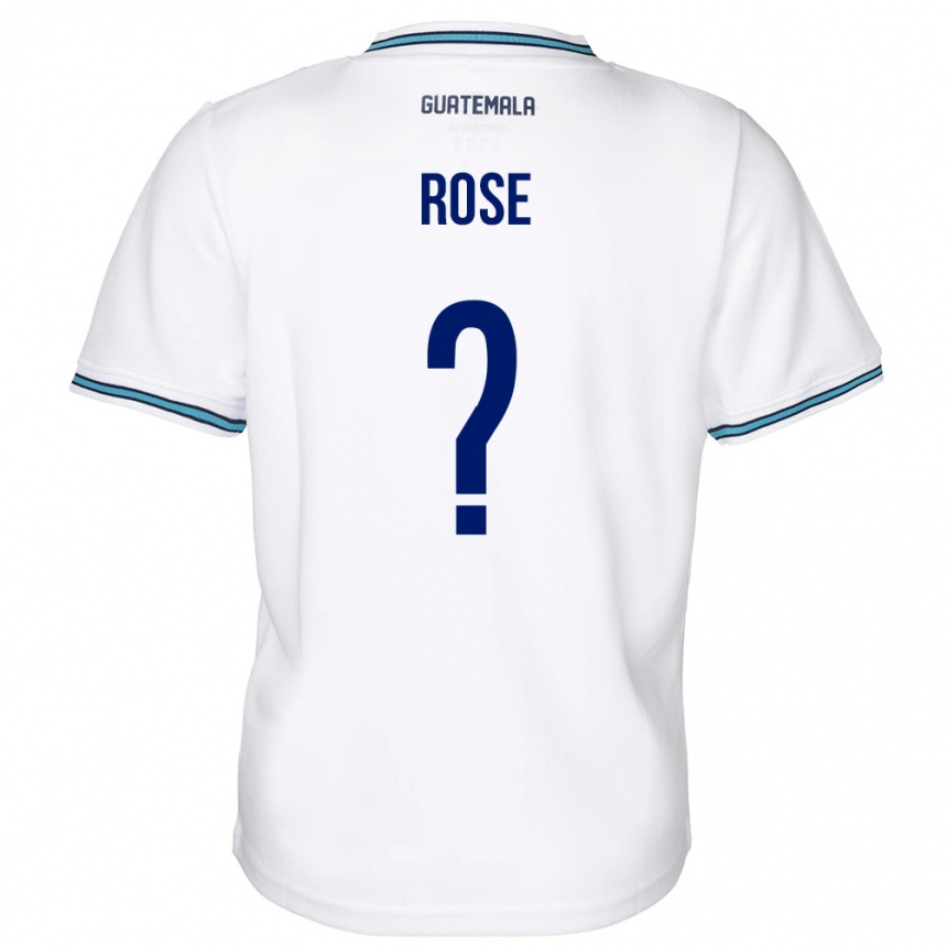 Men Football Guatemala Michelle Rose #0 White Home Jersey 24-26 T-Shirt Za