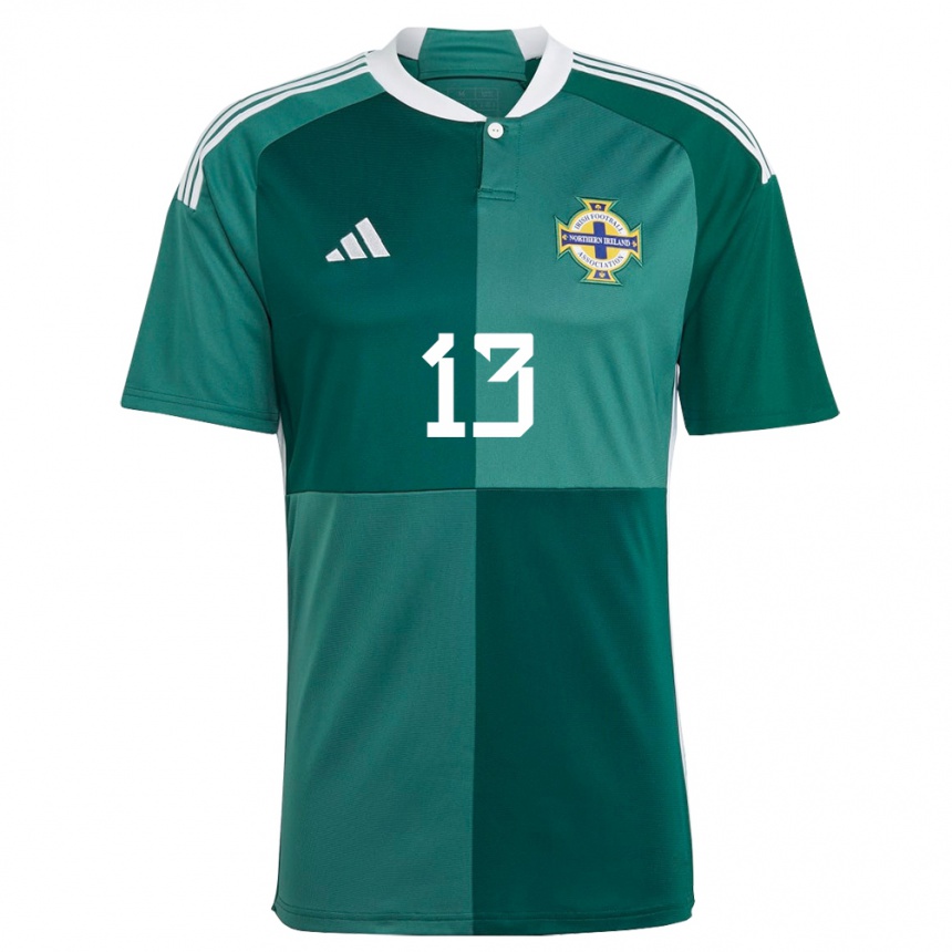 Men Football Northern Ireland Rachel Mclaren #13 Green Home Jersey 24-26 T-Shirt Za