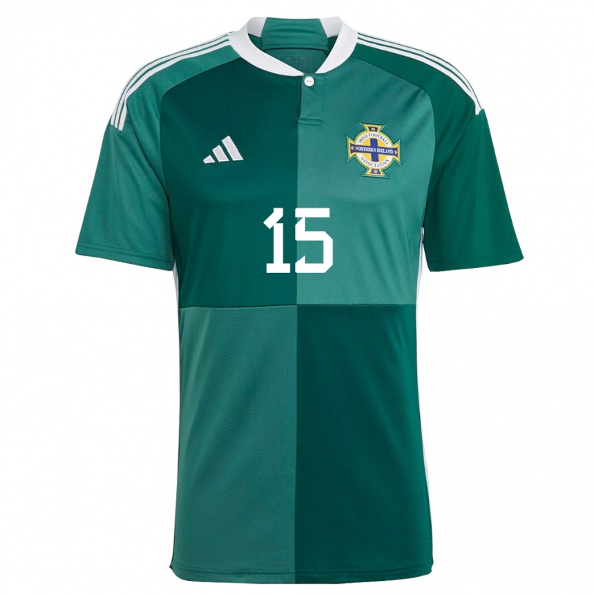 Men Football Northern Ireland Rebecca Holloway #15 Green Home Jersey 24-26 T-Shirt Za