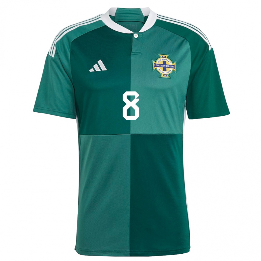 Men Football Northern Ireland Dale Taylor #8 Green Home Jersey 24-26 T-Shirt Za