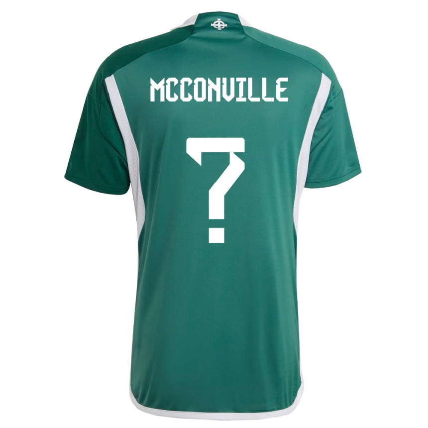 Men Football Northern Ireland Ruairi Mcconville #0 Green Home Jersey 24-26 T-Shirt Za