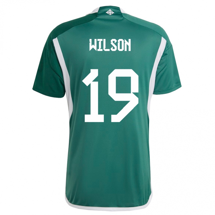 Men Football Northern Ireland Emily Wilson #19 Green Home Jersey 24-26 T-Shirt Za