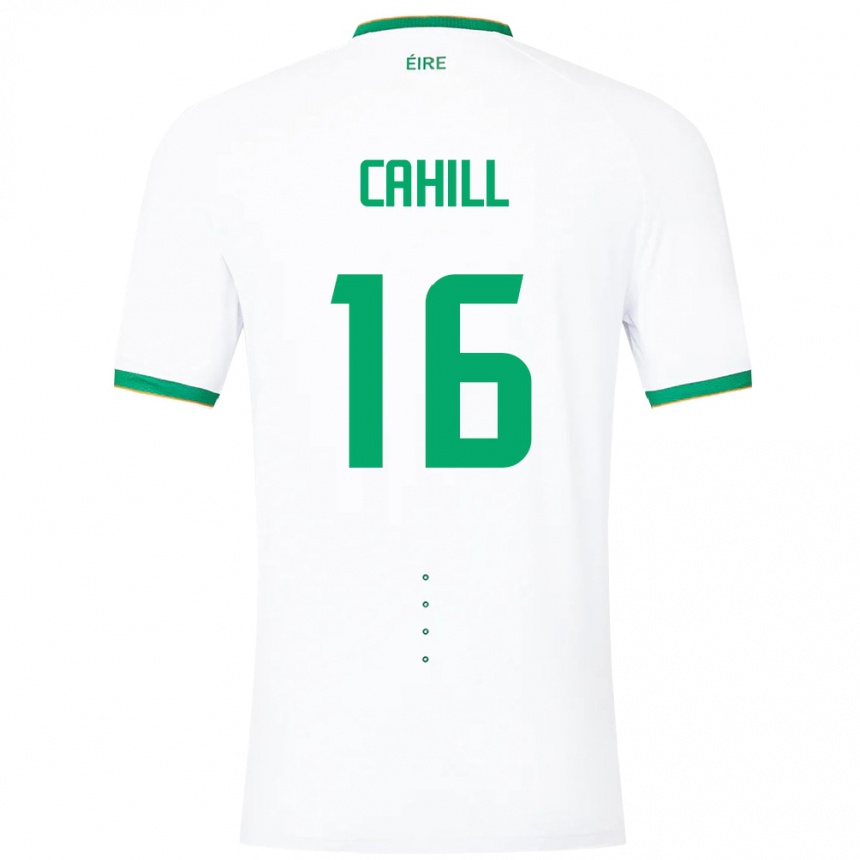 Men Football Ireland Killian Cahill #16 White Away Jersey 24-26 T-Shirt Za