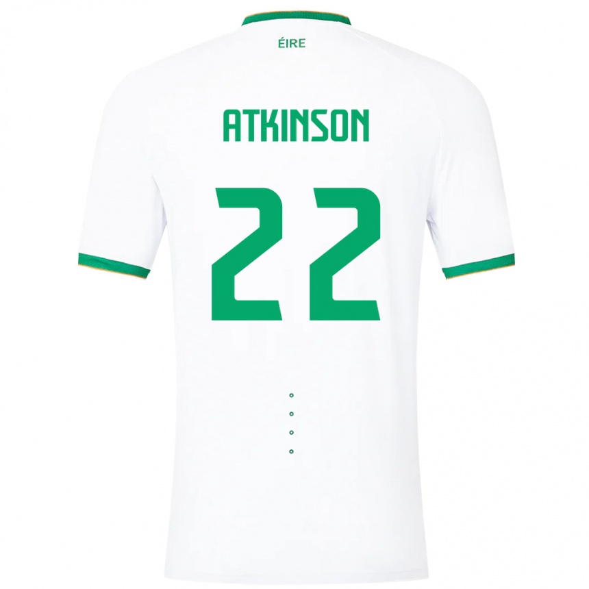 Men Football Ireland Isibeal Atkinson #22 White Away Jersey 24-26 T-Shirt Za