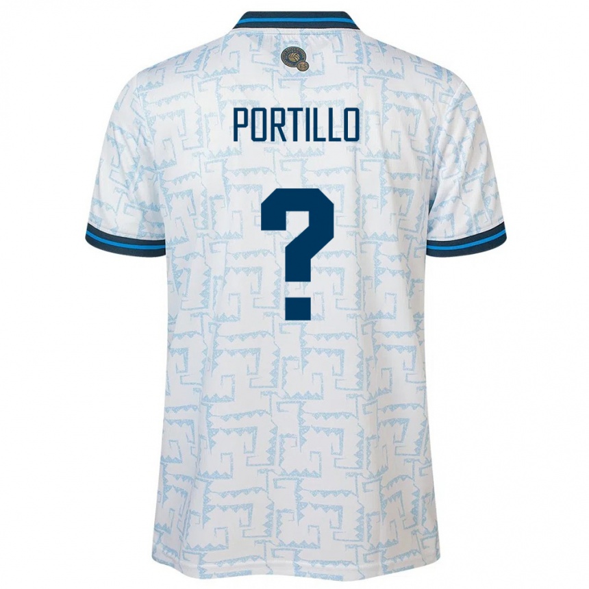 Men Football El Salvador Cristian Portillo #0 White Away Jersey 24-26 T-Shirt Za