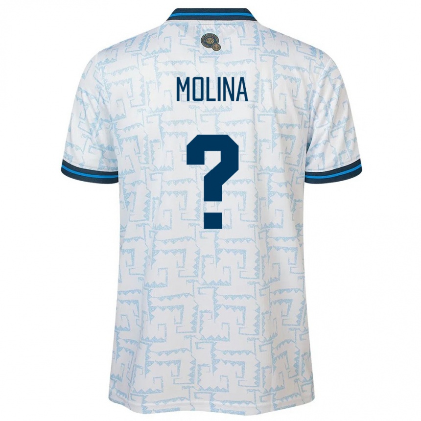 Men Football El Salvador William Molina #0 White Away Jersey 24-26 T-Shirt Za