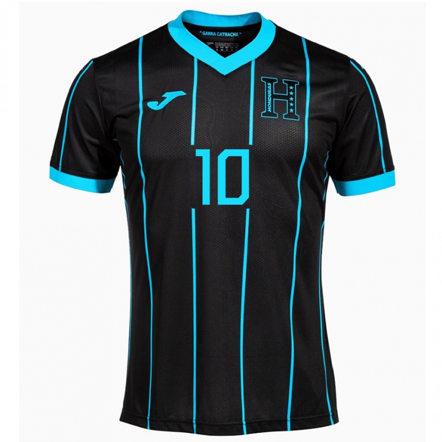 Men Football Honduras Roberto Osorto #10 Black Away Jersey 24-26 T-Shirt Za