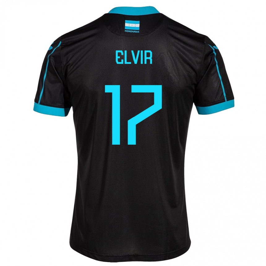 Men Football Honduras Samuel Elvir #17 Black Away Jersey 24-26 T-Shirt Za