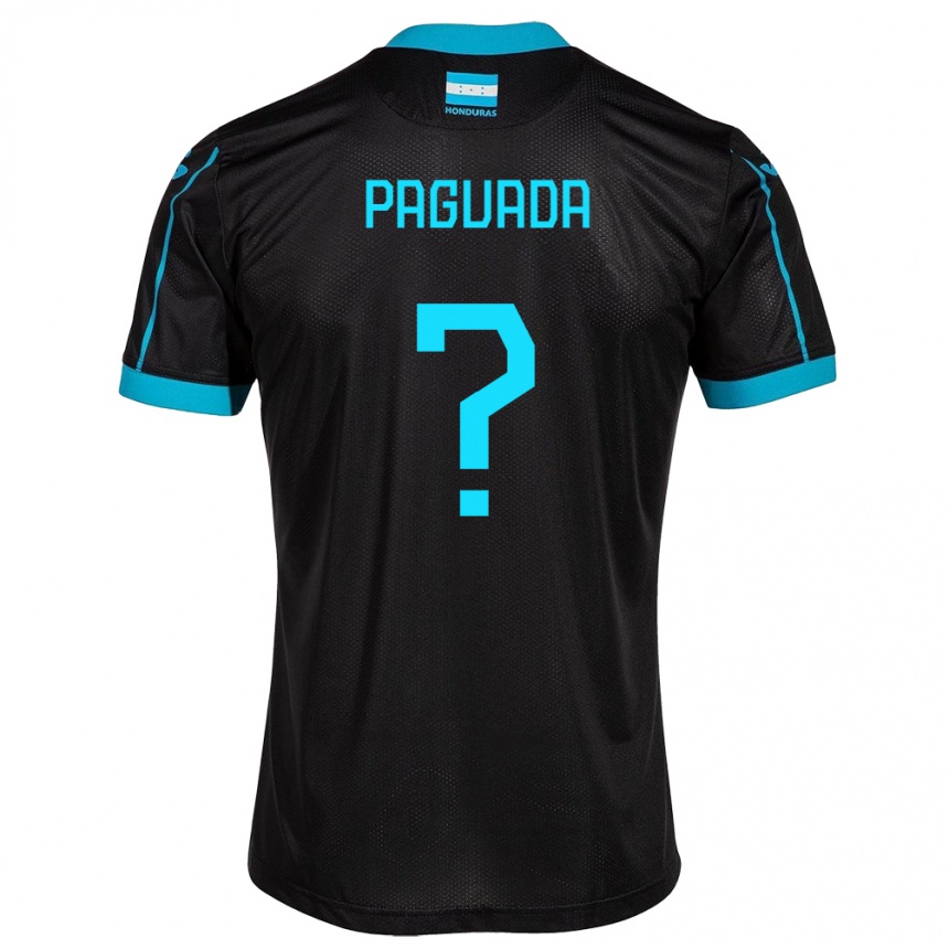 Men Football Honduras Didier Paguada #0 Black Away Jersey 24-26 T-Shirt Za