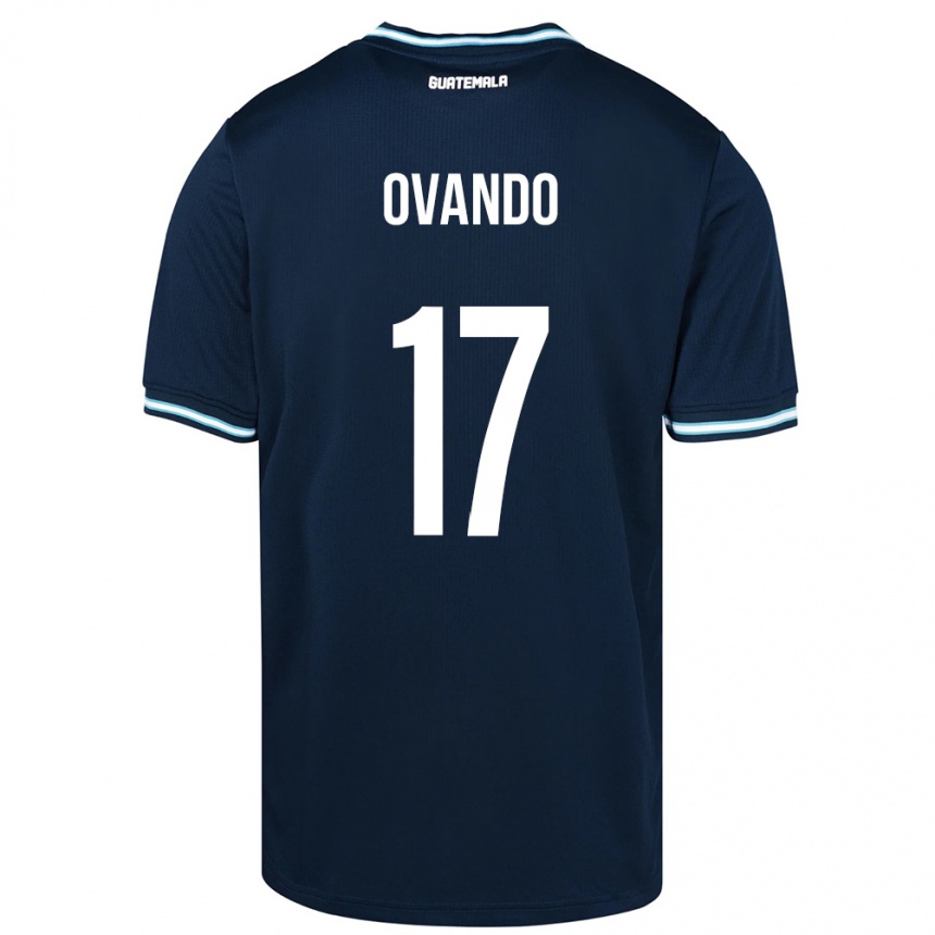 Men Football Guatemala Sandra Ovando #17 Blue Away Jersey 24-26 T-Shirt Za