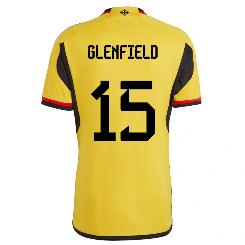 Men Football Northern Ireland Sam Glenfield #15 White Away Jersey 24-26 T-Shirt Za