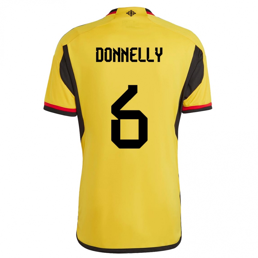 Men Football Northern Ireland Ryan Donnelly #6 White Away Jersey 24-26 T-Shirt Za