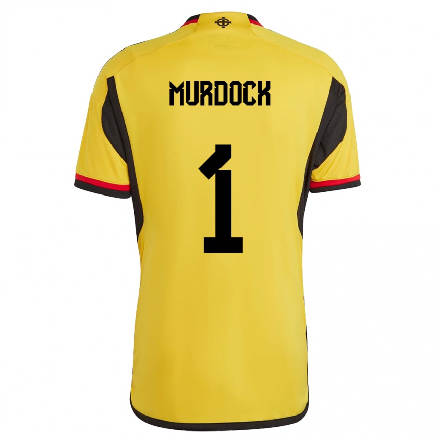 Men Football Northern Ireland Will Murdock #1 White Away Jersey 24-26 T-Shirt Za