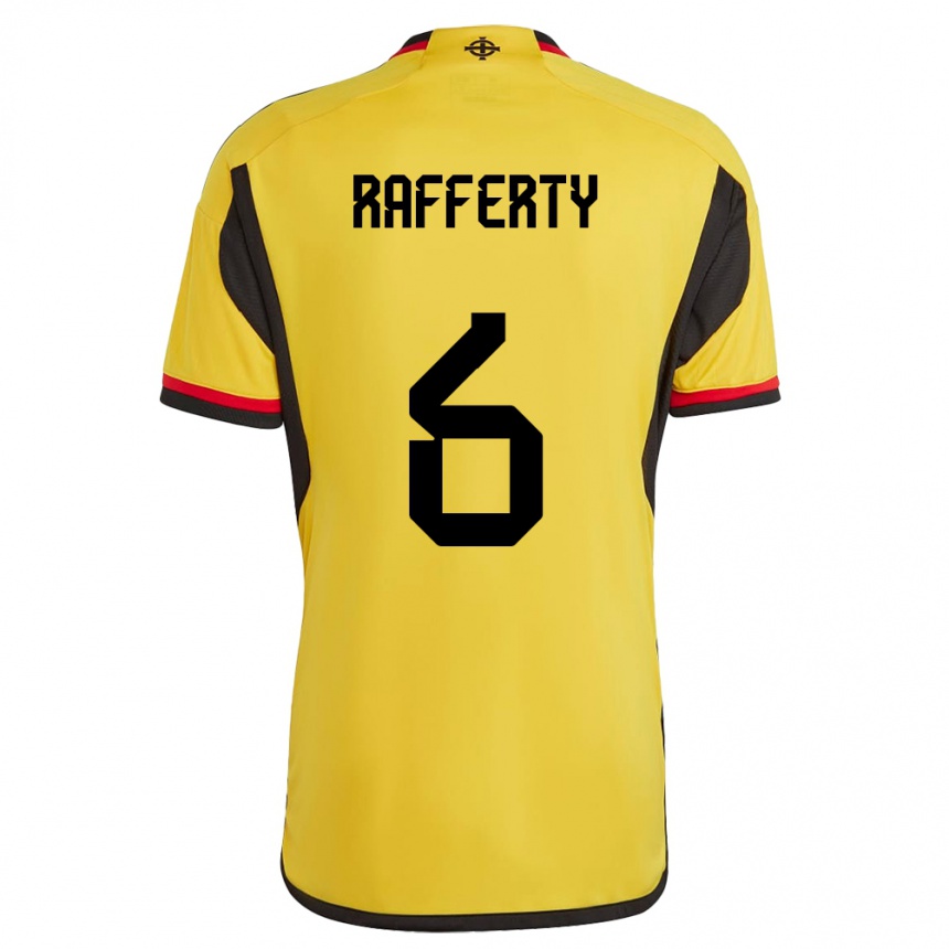 Men Football Northern Ireland Laura Rafferty #6 White Away Jersey 24-26 T-Shirt Za