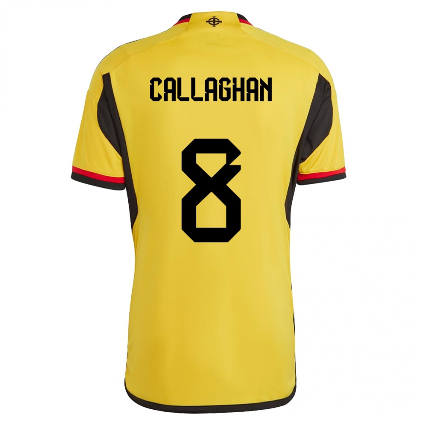 Men Football Northern Ireland Marissa Callaghan #8 White Away Jersey 24-26 T-Shirt Za