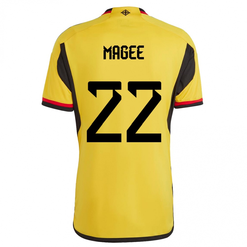 Men Football Northern Ireland Abbie Magee #22 White Away Jersey 24-26 T-Shirt Za