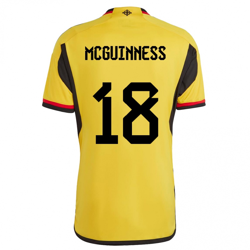 Men Football Northern Ireland Caitlin Mcguinness #18 White Away Jersey 24-26 T-Shirt Za