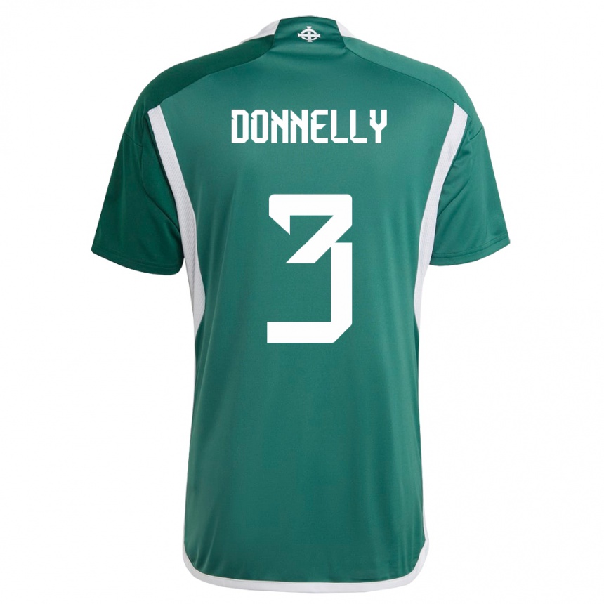 Women Football Northern Ireland Aaron Donnelly #3 Green Home Jersey 24-26 T-Shirt Za