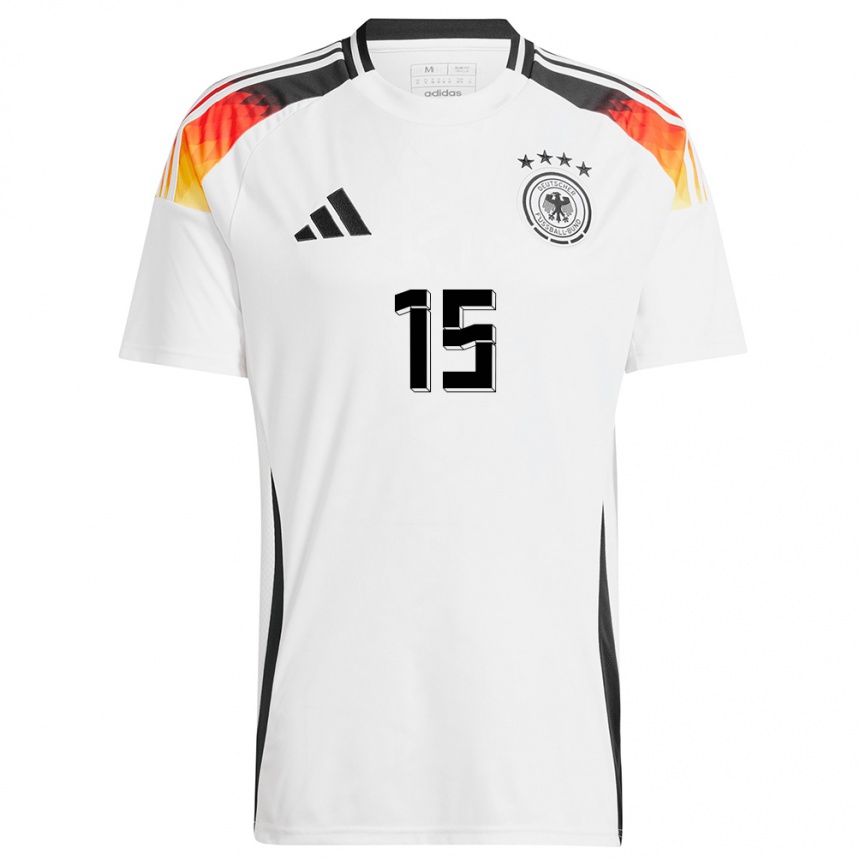 Kids Football Germany Yann Aurel Bisseck #15 White Home Jersey 24-26 T-Shirt Za