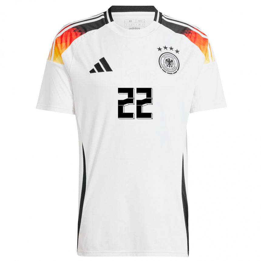 Kids Football Germany Maria Luisa Grohs #22 White Home Jersey 24-26 T-Shirt Za