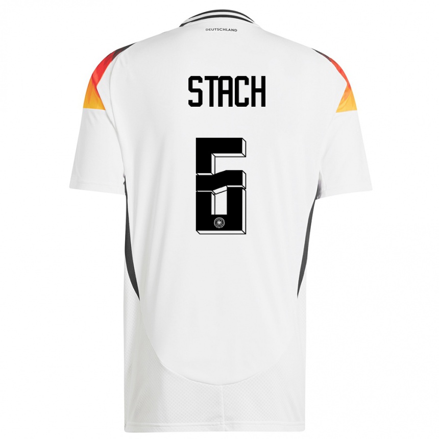 Kids Football Germany Anton Stach #6 White Home Jersey 24-26 T-Shirt Za