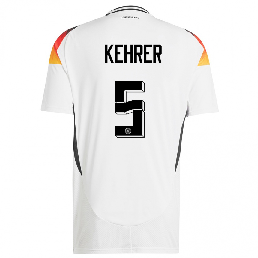 Kids Football Germany Thilo Kehrer #5 White Home Jersey 24-26 T-Shirt Za