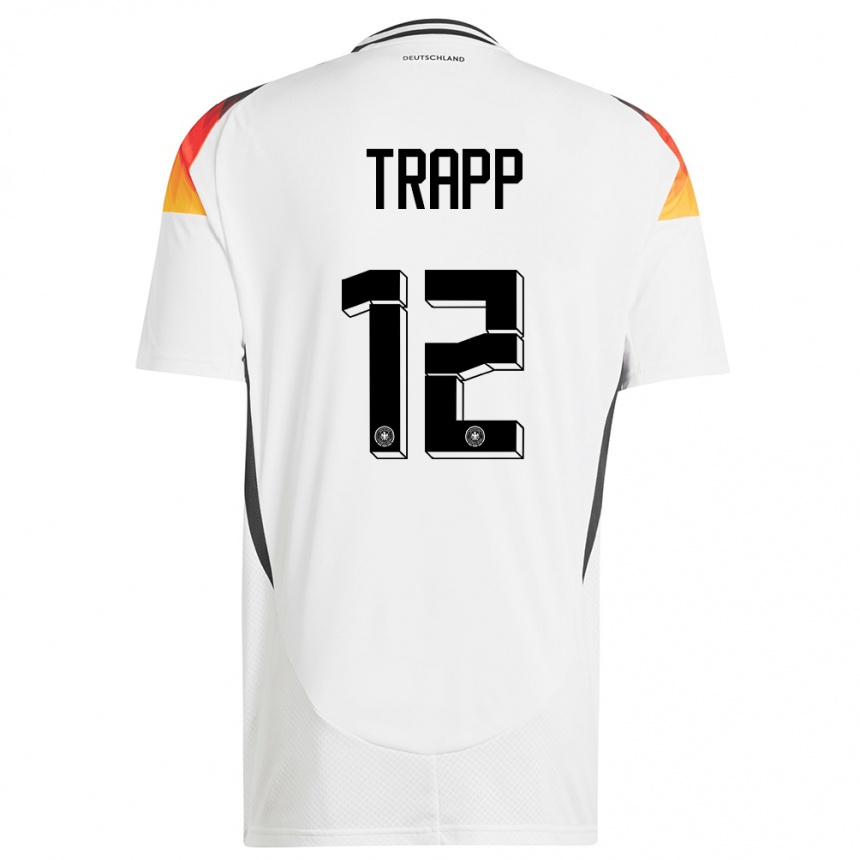 Kids Football Germany Kevin Trapp #12 White Home Jersey 24-26 T-Shirt Za