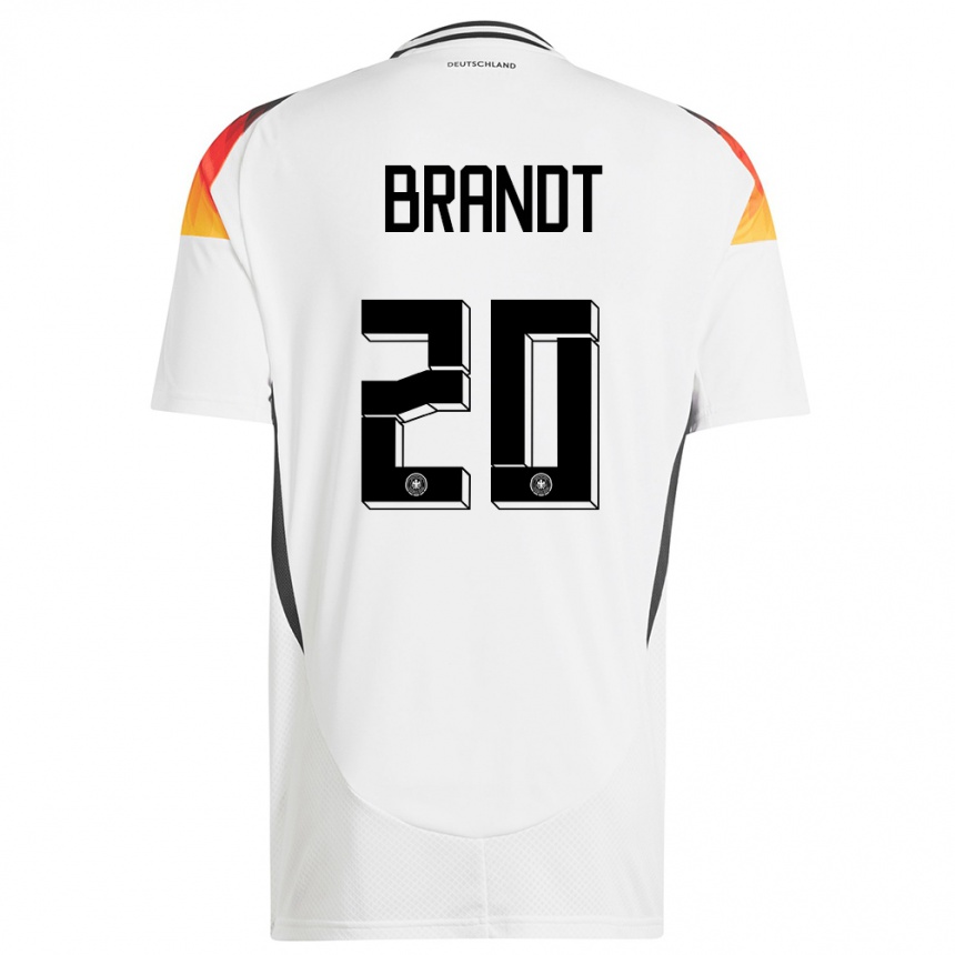 Kids Football Germany Julian Brandt #20 White Home Jersey 24-26 T-Shirt Za