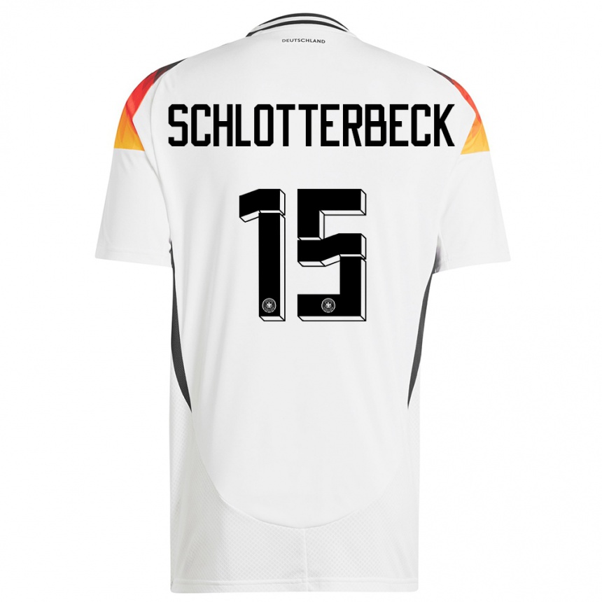 Kids Football Germany Nico Schlotterbeck #15 White Home Jersey 24-26 T-Shirt Za