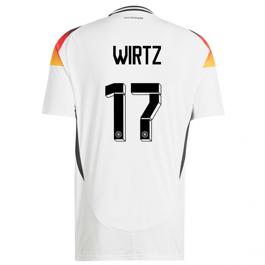 Kids Football Germany Florian Wirtz #17 White Home Jersey 24-26 T-Shirt Za