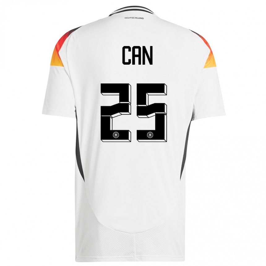 Kids Football Germany Emre Can #25 White Home Jersey 24-26 T-Shirt Za