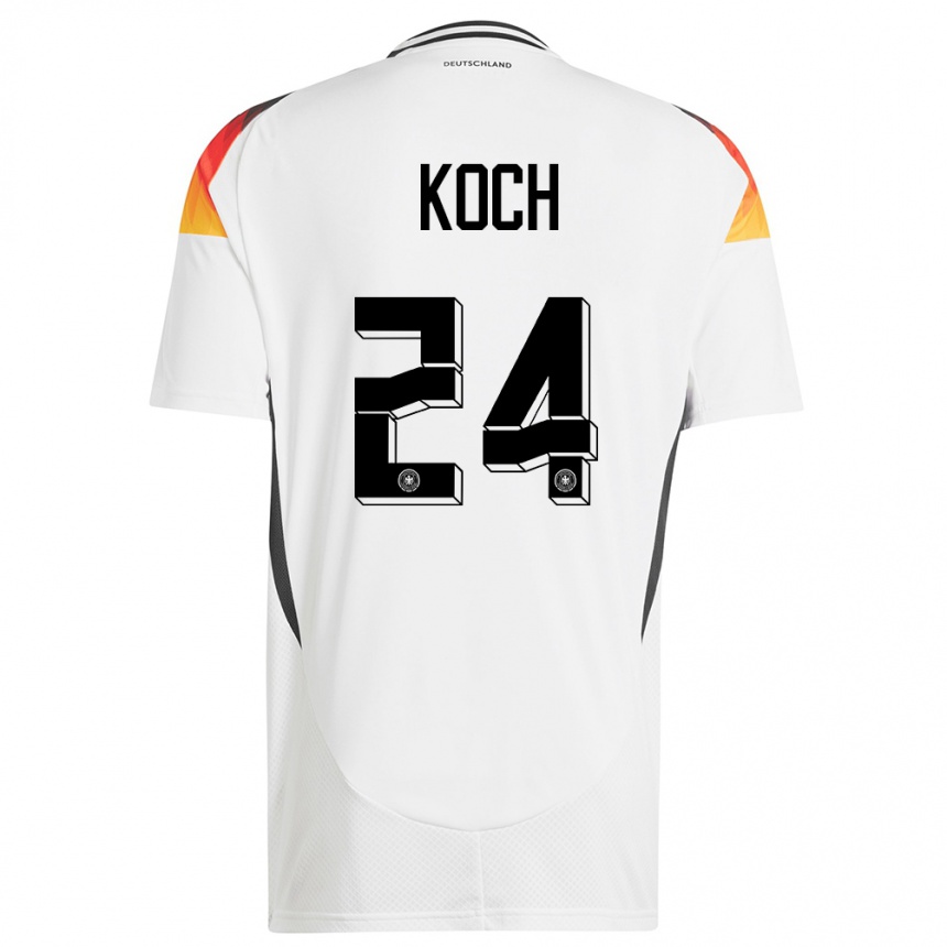 Kids Football Germany Robin Koch #24 White Home Jersey 24-26 T-Shirt Za