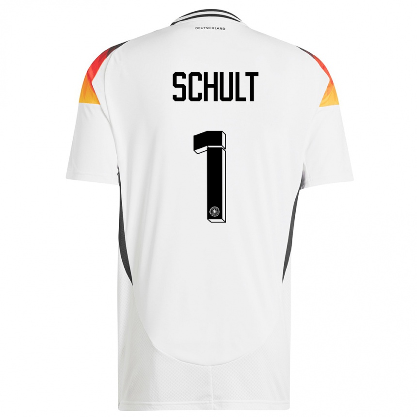 Kids Football Germany Almuth Schult #1 White Home Jersey 24-26 T-Shirt Za