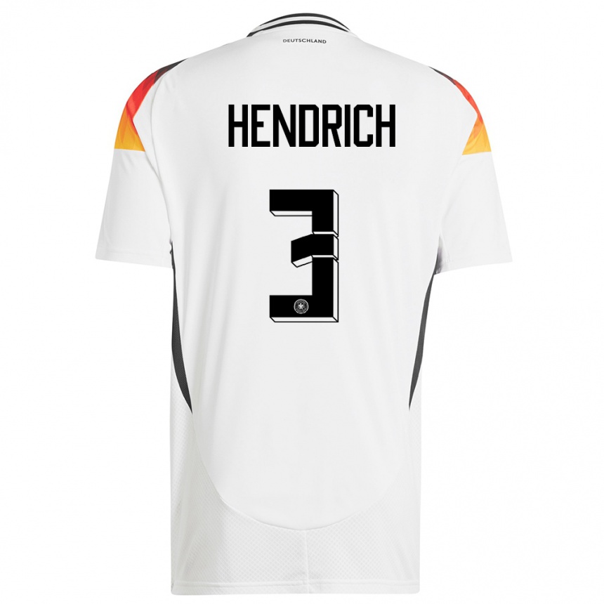 Kids Football Germany Kathrin Hendrich #3 White Home Jersey 24-26 T-Shirt Za