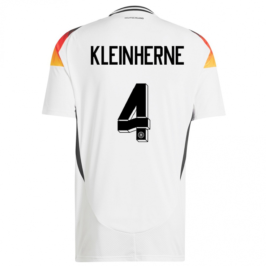 Kids Football Germany Sophia Kleinherne #4 White Home Jersey 24-26 T-Shirt Za