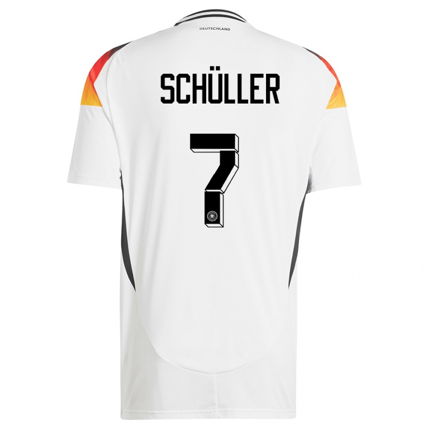 Kids Football Germany Lea Schuller #7 White Home Jersey 24-26 T-Shirt Za