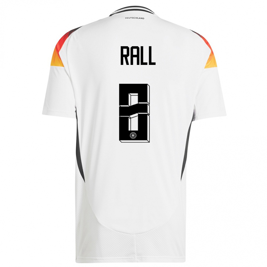 Kids Football Germany Maximiliane Rall #8 White Home Jersey 24-26 T-Shirt Za